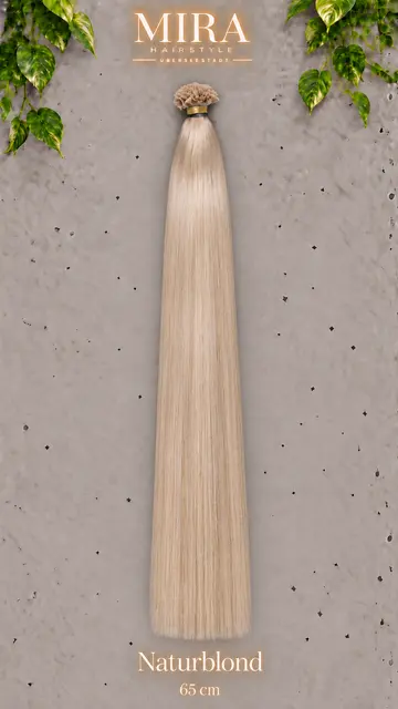 Echthaar Extensions in Naturblond, 65 cm, glatt