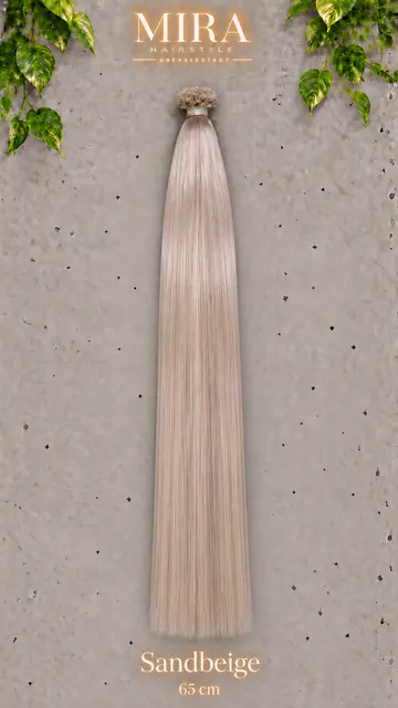 Echthaar Extensions in Sandbeige, 65 cm, glatt